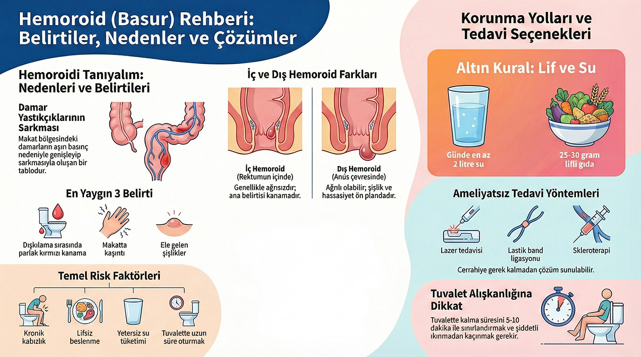 Hemoroid (Basur) Nedir? Neden Olur? Basura Ne İyi Gelir?